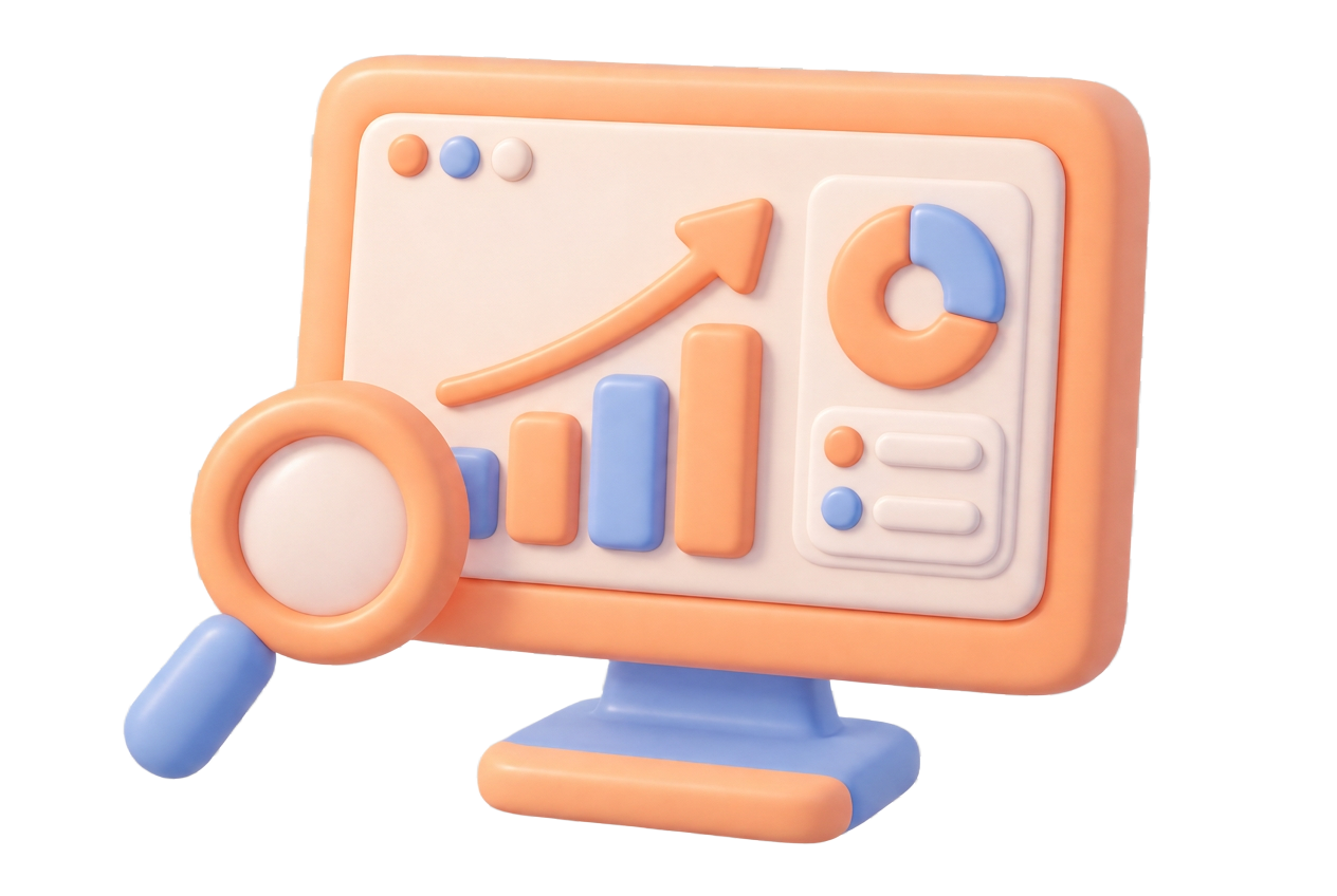 Stock analytics illustration